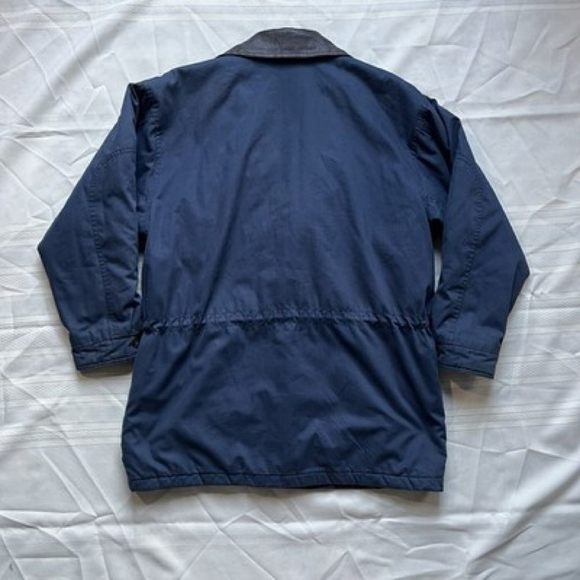 Vintage 90s Outbrook Barn Chore Denim Coat Outdoors Plaid Lined Workwear Medium - Picture 3 of 12